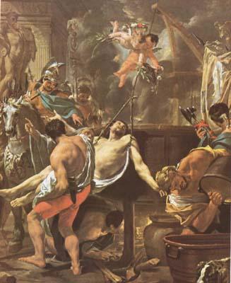 LE BRUN, Charles The Martyrdom of St John the Evangelist at the Porta Latina (mk08) oil painting picture